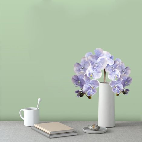 Orchidée artificielle 10 têtes Phalaenopsis, fleur simulée faite à la main, fleurs artificielles pour la maison, centres de table, photographie de mariage (1/5)