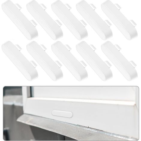 10 pièces couvercles de trous d'évacuation capuchons de couvercle de drainage de fenêtre capuchons d'extrémité de rebord de fenêtre bouchons de drainage de remplacement couvercles de(blanc) (1/5)