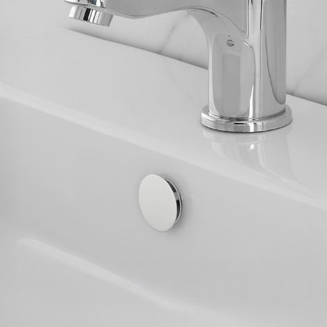 Tappo copriforo bianco opaco troppo pieno lavabi e bidet da 24 o 28 mm (1/3)