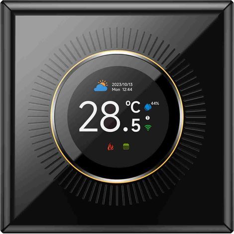 Thermostat intelligent TUYA pour la maison, écran 1.32 pouces, contrôleur de température WIFI avec 7 lumières ambiantes, chauffage de l'eau/sol électrique/chaudière à gaz (1/5)