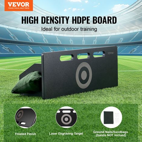 Planche de rebond de football, mur de football portable 80 x 30 cm avec rebond à 2 angles, en PEHD, équipement d'entraînement de football pour enfants et adultes, entraînement de passe et de tir (1/5)
