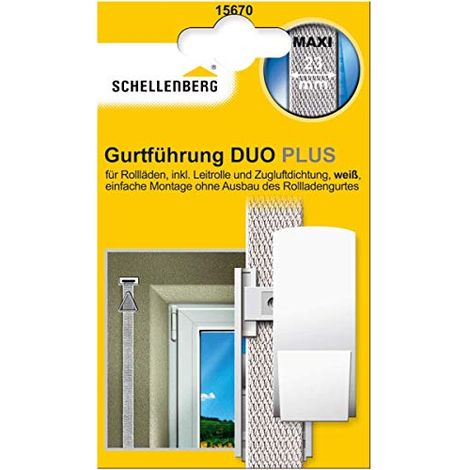 Schellenberg 15670 Duo Plus Maxi Guida per Cinghie di Avvolgibili con Guarnizione per Correnti d'Aria, paraspifferi (1/4)
