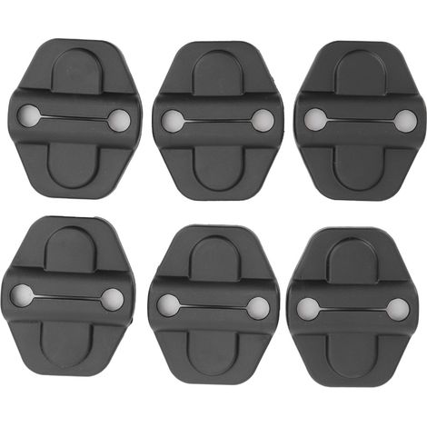 6 autocollants noirs de garniture décorative pour serrure de porte de voiture, adaptés à Jeep Wrangler JL 2018-2019 (1/5)