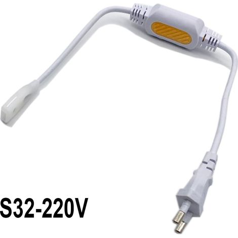 Cavo alimentazione con raddrizzatore 220V e tappo di chiusura per striscia S32 (1/5)