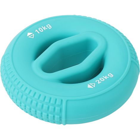 Anneau d'entraînement de la force de préhension en silicone pour renforcer les mains et les avant-bras, entraînement des poignets, décompression, creux, vert gazon, 10-20 kg (1/5)