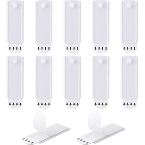 Bandelettes adhésives ABS durables, sans clous ni crochets, charge max 2kg, crochets muraux sans trace pour maison/bureau