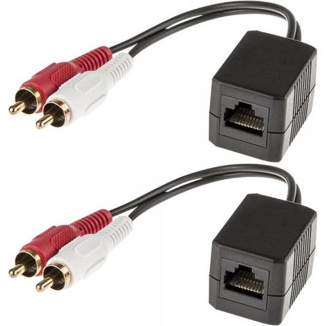 Techly Convertitore Extender RJ45 Cat.5 2xRCA (1/3)