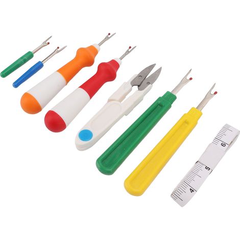 8-teiliges Flachnahttrenner-Set, langer Griff, robust und praktisch, verschiedene Farben, ideal für Heimwerkerprojekte. (1/5)