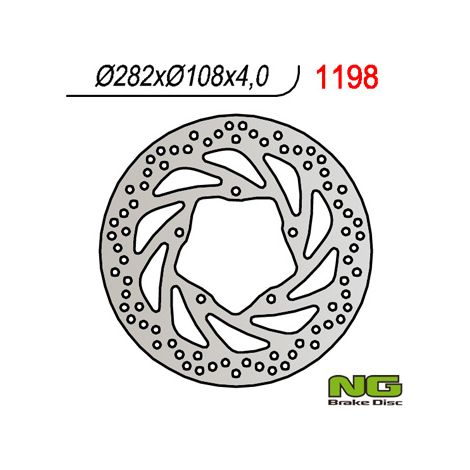Disco de freno delantero NG Yamaha YBR250 2007-2011 (282 mm, 4 mm)