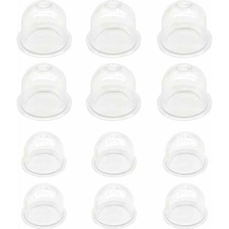 12 Pcs Pompe d'ampoule d'amorce Blanche 19 mm et 22 mm Tasse d'huile de Carburateur Transparente pour Tondeuse, Machine de haie, Scie à Essence, Ampoule d'amorce de Carburant de Ventilateur-LIAIKI (1/5)