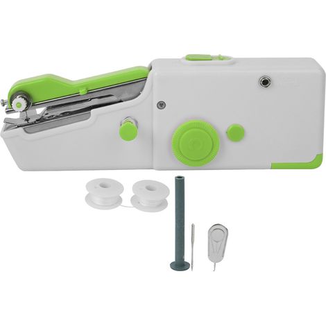 Machine à Coudre Portable Mini Électrique - Outil de Couture Maison DIY Vert pour Travaux d'Aiguille (1/5)