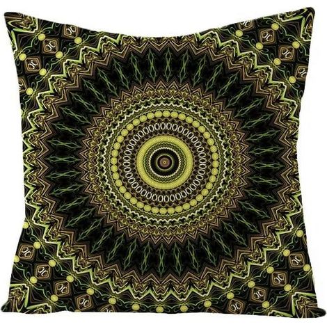 Taie D'oreiller - Coton Lin - Double Face - Pour Canapé Fauteuil Lit Voiture Intérieur Extérieur - 40x40 cm (1/5)