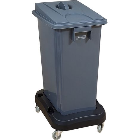 Probbax, Collecteur de tri avec châssis roulant, couvercle gris (1/4)