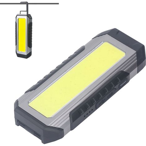 COB-Arbeitslichtleiste mit ultraheller, hochintensiver, wiederaufladbarer magnetischer LED-Inspektionslampe für Autoreparaturen, Camping, Arbeit und Baustellenbeleuchtung. (1/5)