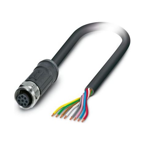 Câble d'actionneur Phoenix Contact 8 conducteurs , M12 Femelle, 5m ( Prix pour 1 )