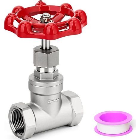 3/4" BSP 304 Edelstahl Innengewinde x Innengewinde Kugelhahn für schwere Beanspruchung, Drehventil mit Handradgriff für Wasser, Öl, Gas 200 WOG (1/5)