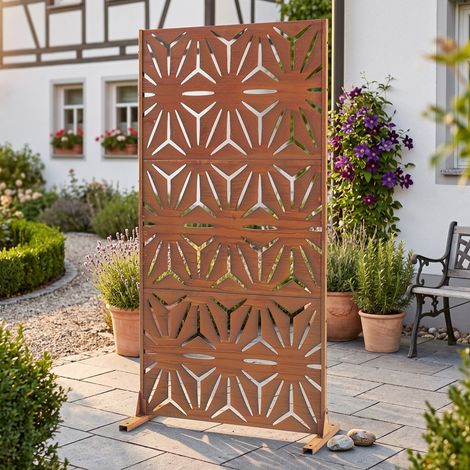 Trennwand Kilsturd Cortenstahl 180x90 cm Edelrost [casa.pro] (1/5)