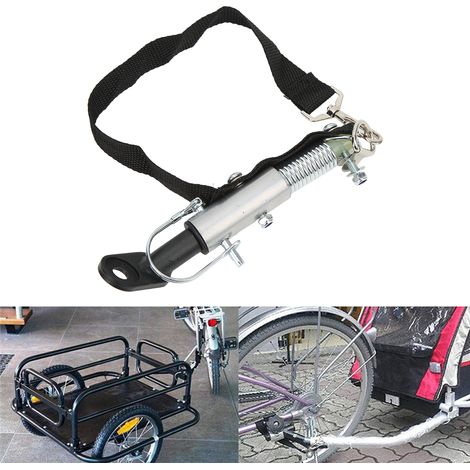 Attache de remorque vélo sans outils, installation facile en métal pour vélo électrique, accouplement remorque cyclisme extensible.