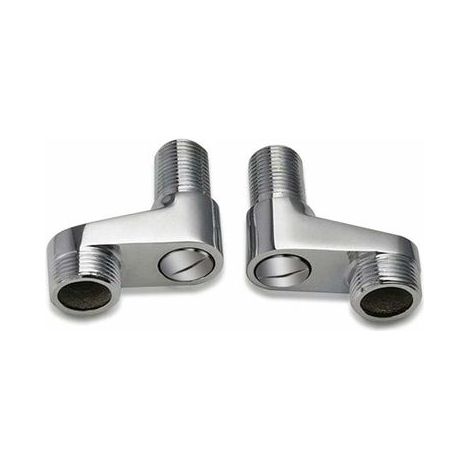 Lot de 2 adaptateurs de robinet de baignoire, bras pivotant, réglable, 1,9 cm, 1,27 cm, robinet de douche à griffe, accessoires mélangeurs de salle de bain, laiton massif (1/4)