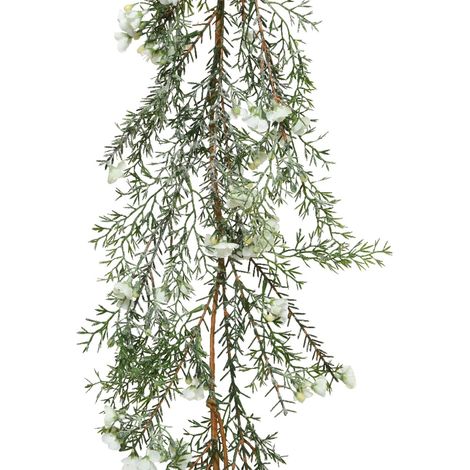 Festone tonda natalizia ghirlanda color Verde, decorazione da 180 cm (1/2)
