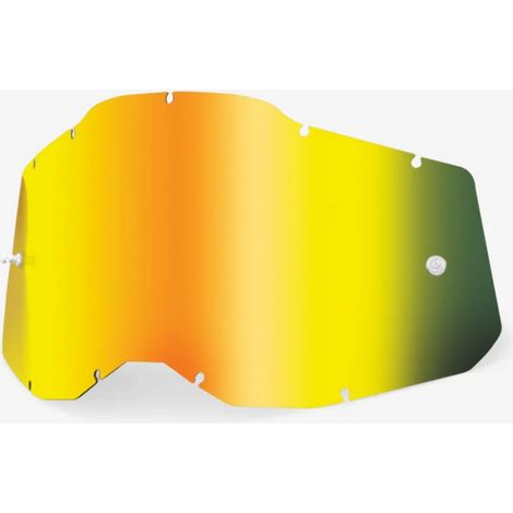 Verre de remplacement 100 % AC2/ST2 pour enfants - Miroir doré - Verre unique pour lunettes de protection Accuri 2/Strata 2 pour enfants, couleur or miroir