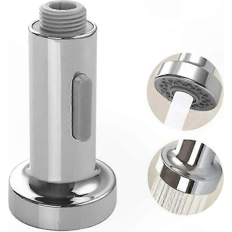 Universelle Küchenarmatur mit Handbrause, silbernem 2-Strahl-Aufsatz, Druckadapter, für Küche und Bad (1/5)