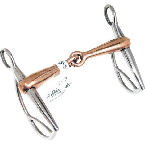 12,5 cm: Morso spagnolo inox con imboccattura in rame e barbozzale 17 mm