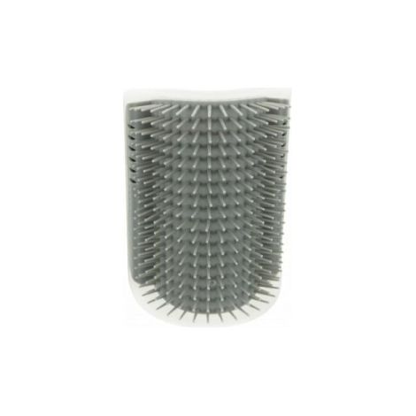 2 brosse et peigne pour animaux de compagnie, planche à gratter pour chat, grattoir d'angle magique pour chat (gris) (1/4)