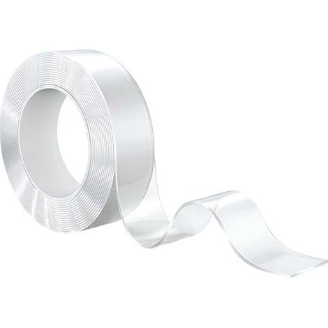 Ruban adhésif - AVIZAR - Nano Tape 3 cm x 3 m - Double-face transparent - Ép. 2 mm - Fixation sans perçage