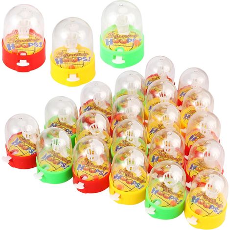 20 pezzi Mini gioco di tiro a canestro da dito in plastica, gioco di basket da tavolo, 6 cm, giocattolo, riempitivo per sacchetti regalo per bambini, colore casuale