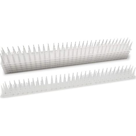 12 Piezas Antipájaros Control de Aves Púas para Goteo Techo Balcón Barras con Espinas Defensa contra Palomas para un Control y Confinamiento Eficaz de Intrusos para Cercas Muros Portales Generic (1/5)