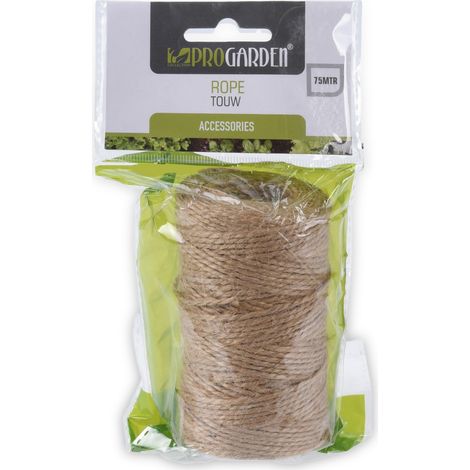 PROGARDEN rollo cuerda jardin natural 75 metros blister , Rollo 75 metros cuerda jardín naturalIdeal para jardínFabricada en material naturalLongitud de 75 metros2