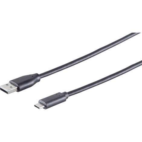 S-IMPULS USB-A Adapterkabel USB-C 3.0 schwarz 1,8m