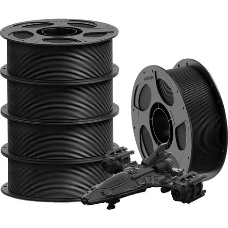 3D-Druckerfilament, 1,75 mm Durchmesser, robustes PETG-Material, 5 kg, Schwarz (1/2)