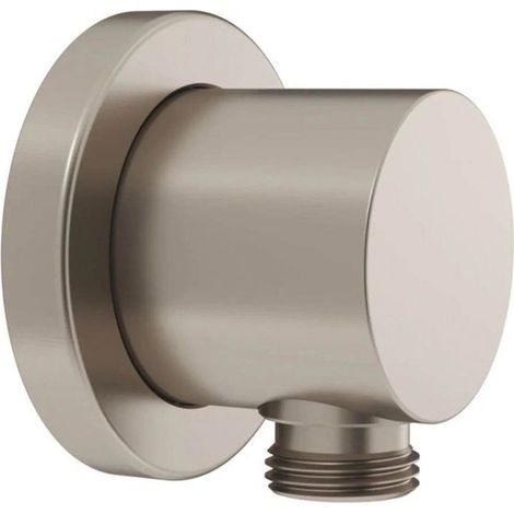 Coude de sortie de douche encastré - VitrA A4522334 - Nickel brossé - Mural - Certifié WRAS