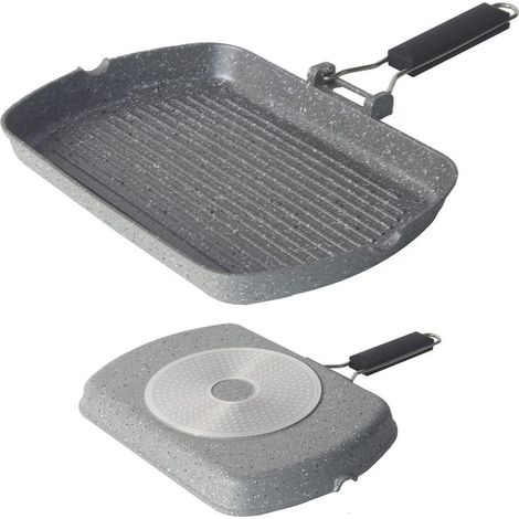 Borella Srl REL500 Linea Astra Bistecchiera per Induzione 36x24 cm colore Nero
