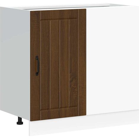 Maison Exclusive - Mobile base da cucina Lucca Rovere Marrone in Legno Multistrato