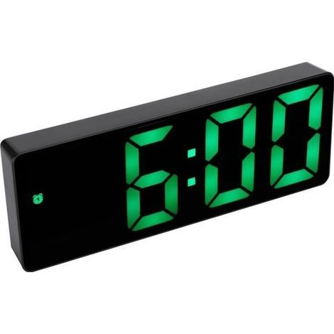 Alarm Clock - Silent Electronic Clock - Digital Mirror - Time/Date/Temperature Display - Elegant Design (1/4)