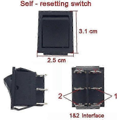Compatible avec les interrupteurs de voitures électriques pour enfants, de motos électriques, de voitures télécommandées et d'accessoires de moto 2526 (1/5)