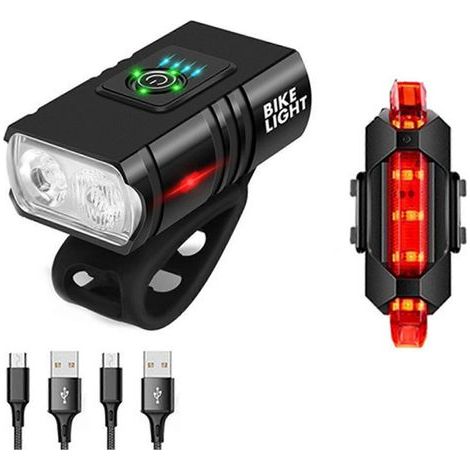 LED-Front- und Rücklichtset für Rennrad/Mountainbike, ideal für Nachtfahrten. (1/5)