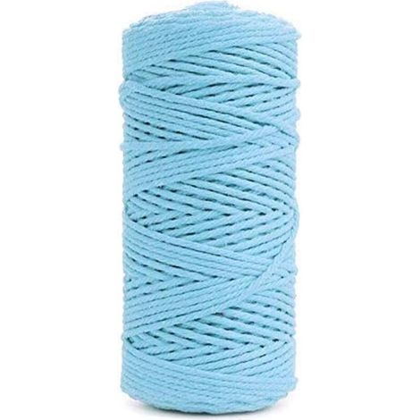 200 m fil de macramé 3mm fil de coton fil de coton bleu macramé cordon macramé coton cordon macramé corde