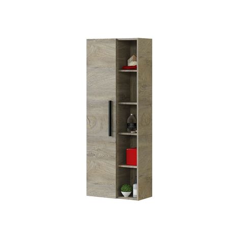 COLONNA BAGNO SOSPESA ATHENA 1 ANTA (DA MONTARE)- cm 135x51x25 Rovere Alaska- DH- pezzi 1