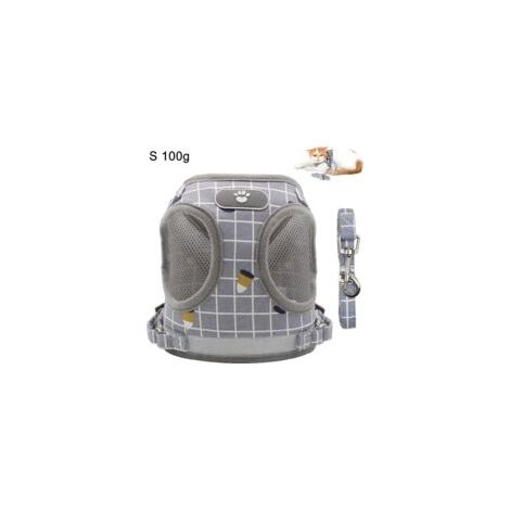 Katzengeschirr avec une Laisse Softgeschirr pour Chat de Poitrine Cat Harness Katzengarnitur ausbruchsicher réglable Katzenweste (1/5)