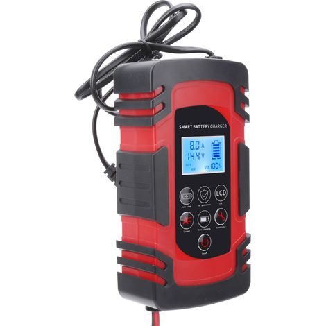 Chargeur de batterie intelligent DC-80 avec protection contre la surcharge pour voiture et moto, prise AC110-220VEU (1/5)