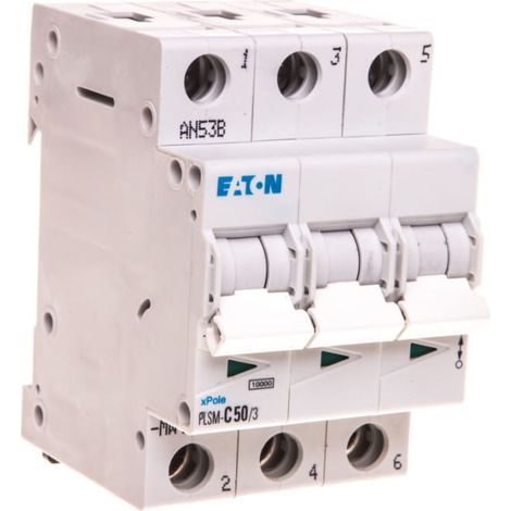 Eaton PLSM C50 3 MW Disjoncteur tripolaire standard 50A