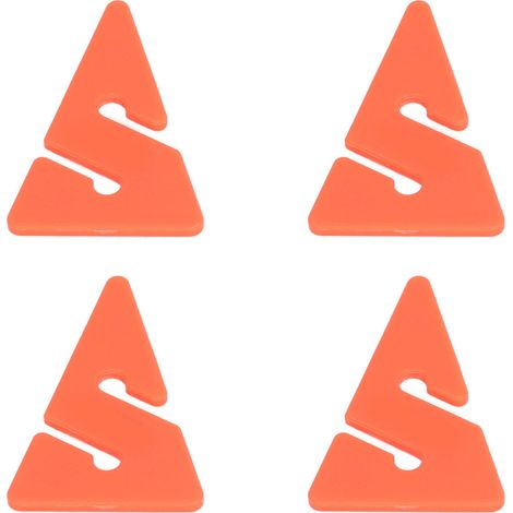 Lot de 4 marqueurs triangulaires ABS orange pour plongée technique, grotte et épave, indicateur de corde pour plongeur. (1/5)