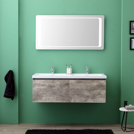 Mobile Con Cassetti Per Bagno 120Cm E Specchio A Led Touch  Madrid (1/5)