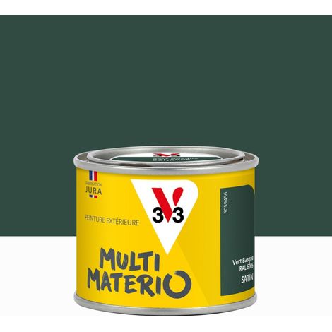 Peinture extérieure bois, fer, plastique V33 vert basque satiné 0.125l (1/3)
