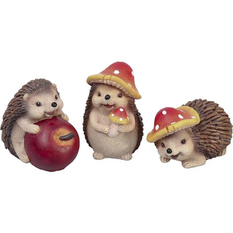 3pcs Ornement Decoration Automne,Figurine Résine Hérisson Champignon,Fall Déco Intérieure, Extérieure, Table, Cuisine, Jardin,Cadeau Mignon Fête de la Moisson,Thanksgiving (1/5)