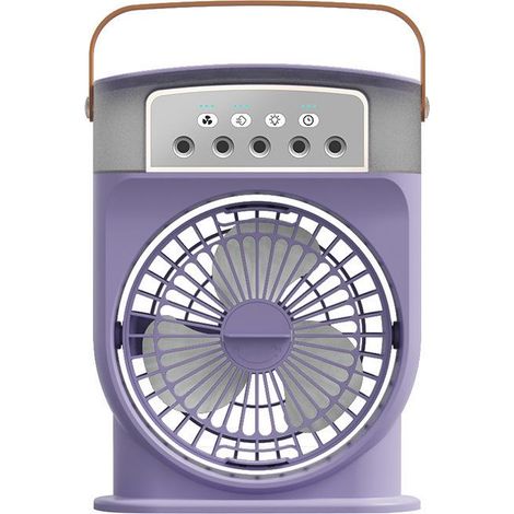 Climatiseur Portable Silencieux 4 en 1, Ventilateur Brumisateur Eau, Climatiseur Mobile sans Évacuation, Mini Climatiseur,avec Minuterie (Violet) (1/5)